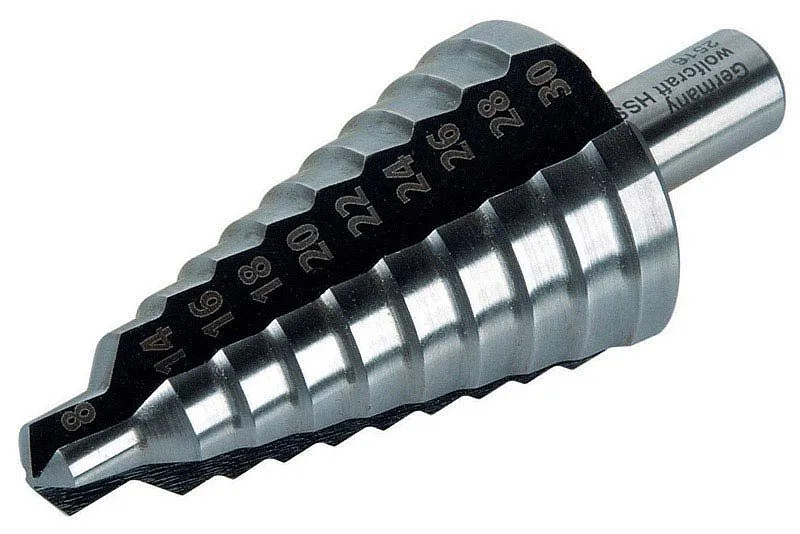 Wiertło Stopniowe HSS 8-30MM Trzpień 10mm WOLFCRAFT