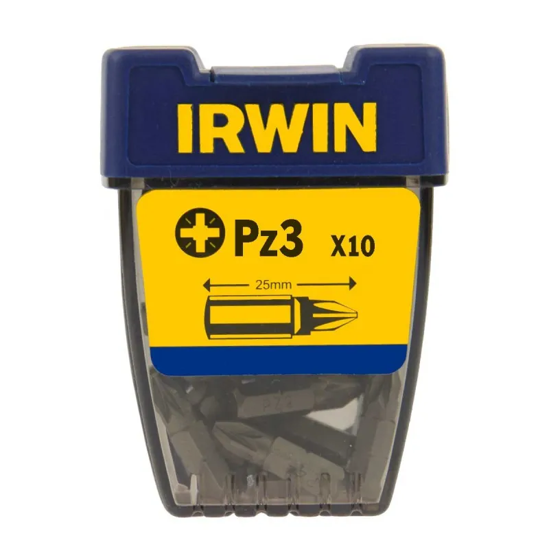 Grot, Bit, Końcówka Typu Pozidriv 1/4' 25mm 10 szt. PZ3 IRWIN