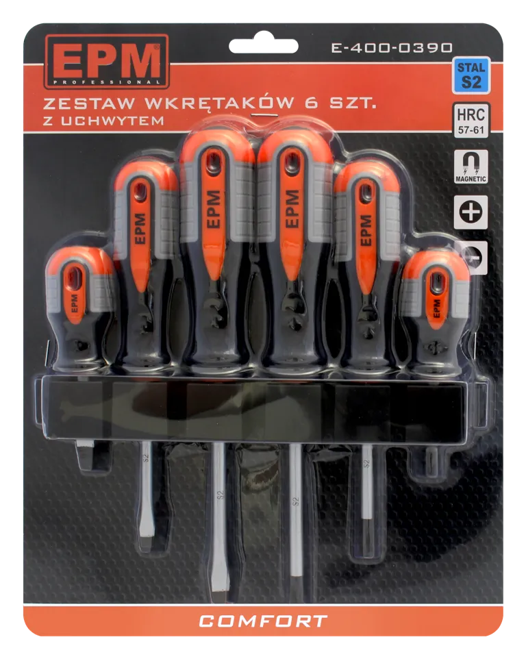 Zestaw Wkrętaków 6 Sztuk Comfort EPM