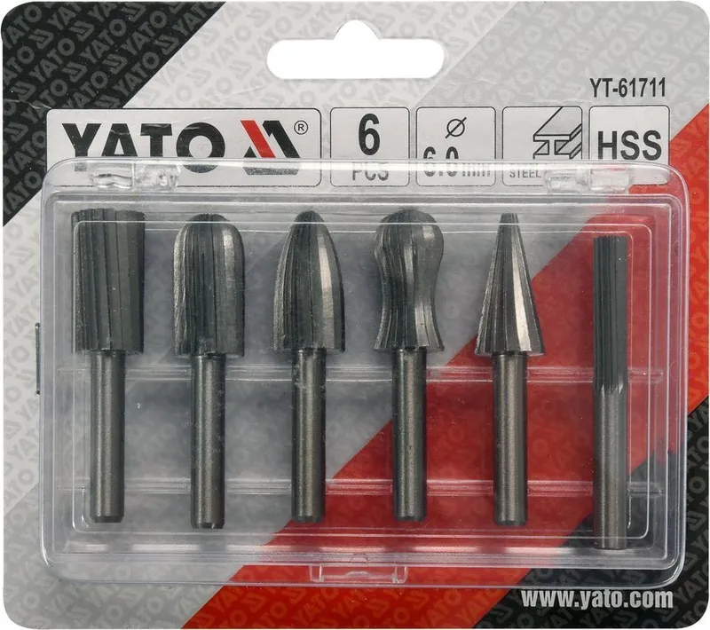 Frezy Trzpieniiowe Do Metalu FI 6mm 6 szt. YATO