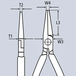 Szczypce Tnące Półokrągłe 200mm KNIPEX
