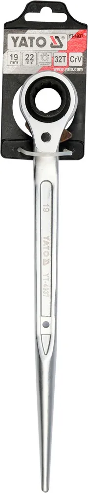 Klucz Nasadowy Dwustronny Z Grzechotką 19*22MM YATO