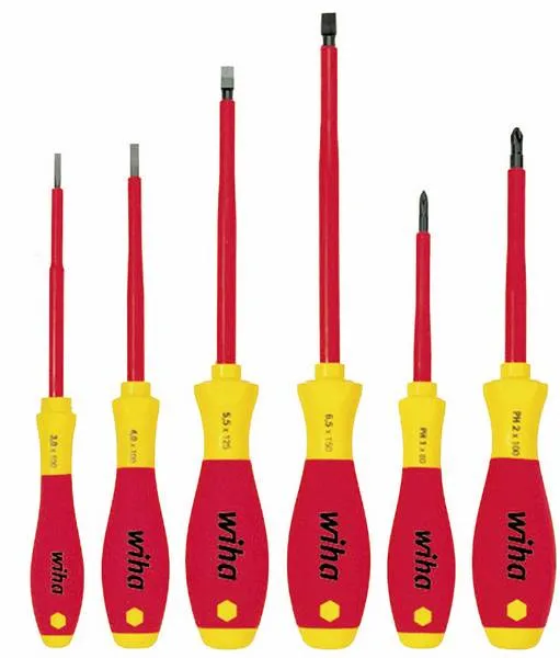 Zestaw Wkrętaków Softfinish Electric Płaski 6 Części WIHA