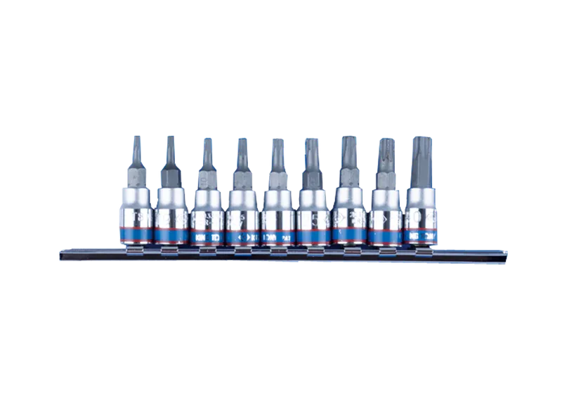 Kpl. Nasadek 1/4'' Torx 9 Sztuk T8-T40 KING TONY