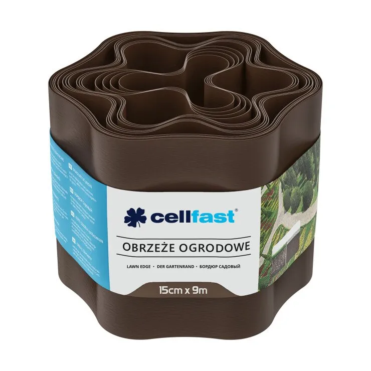 Obrzeże Ogrodowe 15CM*9M CELL-FAST - Brązowe
