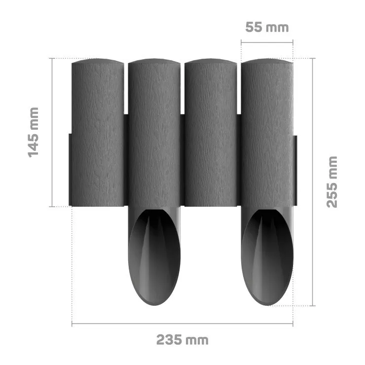 Palisada Ogrodowa STANDARD14,5CM*2,3MB CELL-FAST - Grafitowa
