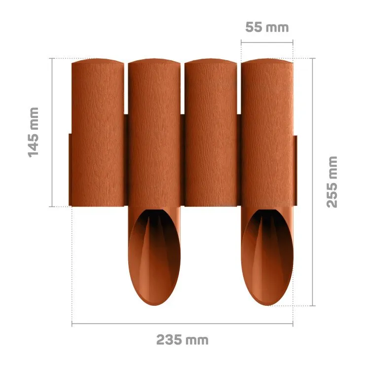 Palisada Ogrodowa STANDARD14,5CM*2,3MB Ceglasta CELL-FAST