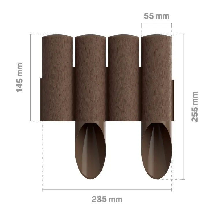 Palisada Ogrodowa STANDARD14,5CM*2,3MB CELL-FAST - Brązowa