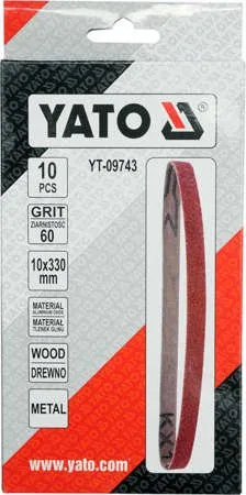 Taśma Ścierna Bezkońcowa 10 szt. P60 10*330MM YATO