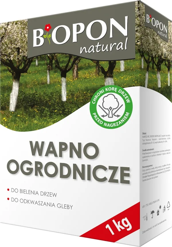 Wapno - Ogrodnicze Do Bielenia I Odkwaszania Gleby, 1 kg BIOPON