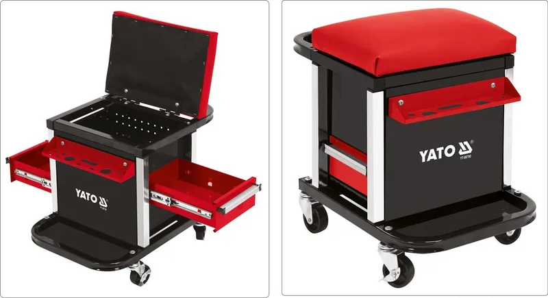 Taboret Warsztatowy Z Szufladami YATO