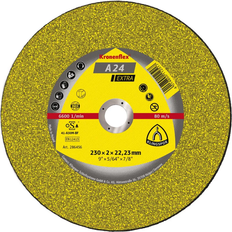 Tarcza Płaska A24EX T1A 230*3.0*22 328761 KLINGSPOR