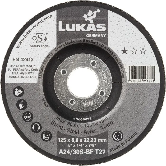 Tarcza Wypukła T27 125*6.0*22 A24/30S-BF Premiumflex ROTTLUFF