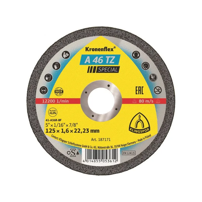 Tarcza Płaska A46TZ T1A 230*1.9*22 224084 KLINGSPOR