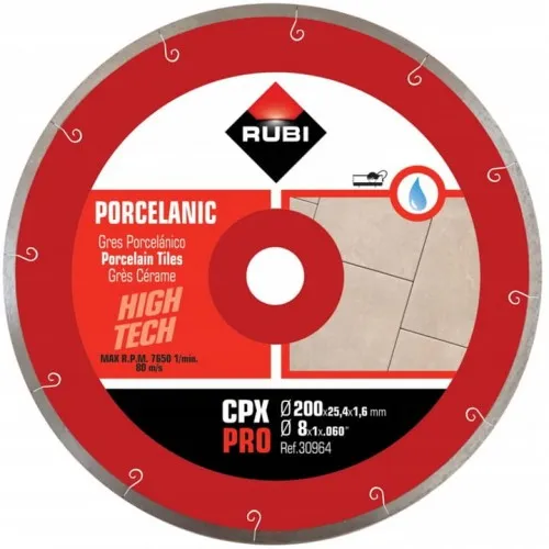 Tarcza Diamentowa Do Gresu Porcelanowego Cpx 200 PRO 25,4mm RUBI