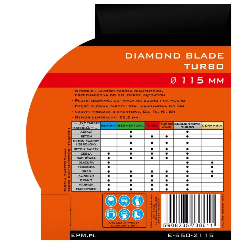Tarcza Diamentowa Turbo 300mm EPM
