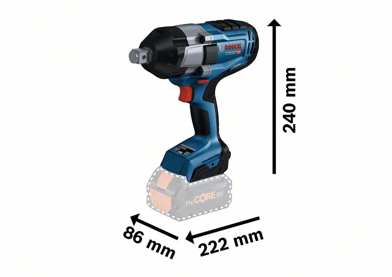 Klucz Udarowy Akumulatorowy 3/4'' Gds 18V-1050H 2*5.0AH BOSCH