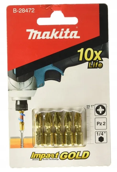 Końcówka Wkrętakowa Udarowa PZ2-25MM Ig 5 szt. MAKITA