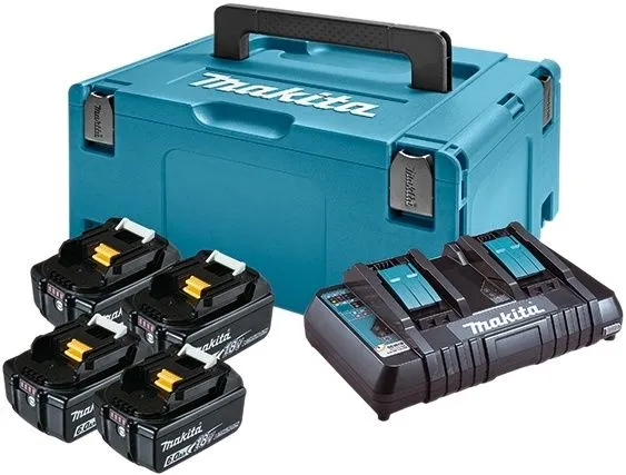 Zestaw Zasilający 18V Makpac (4*BL1860B+DC18RD) (UN3480) MAKITA