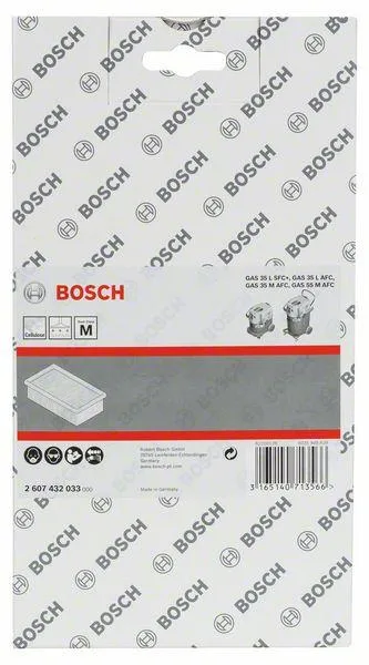 Filtr Fałdowany Celuloza Gas 35, 55 BOSCH