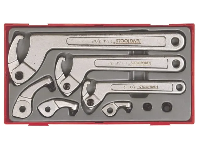 Zestaw Kluczy Hakowych 8 szt. TENG TOOLS