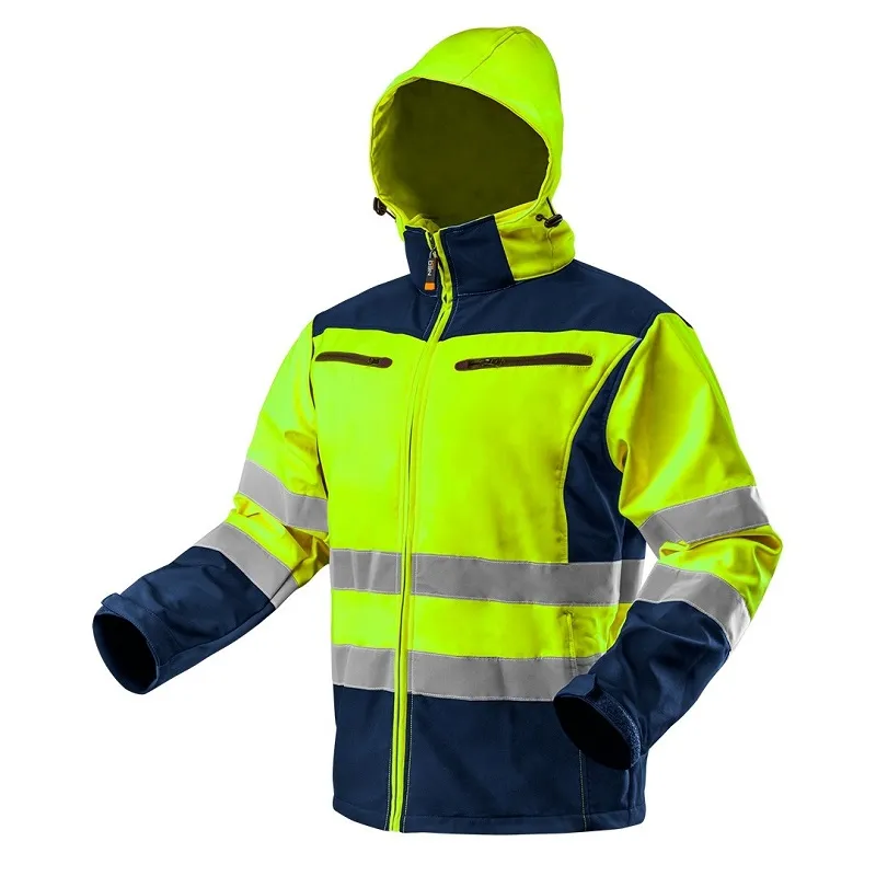 Kurtka Robocza Ostrzegawcza Softshell Z Kapturem M NEO - Żółta