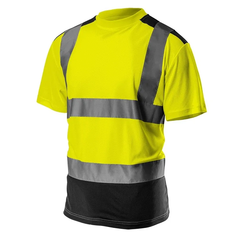Koszulka T-Shirt Ostrzegawczy Ciemny Dół L NEO - Żółty