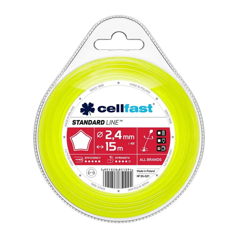 Żyłka Do Wykaszarki Gwiazdka 2.4mm 15m CELL-FAST