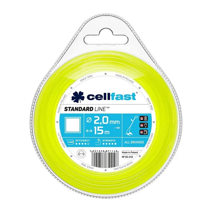 Żyłka Do Wykaszarki Kwadrat 2.0mm 15m CELL-FAST