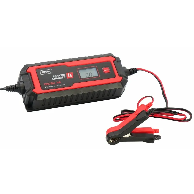 Prostownik Inteligentny Praktik Charger 4 LCD 6/12V