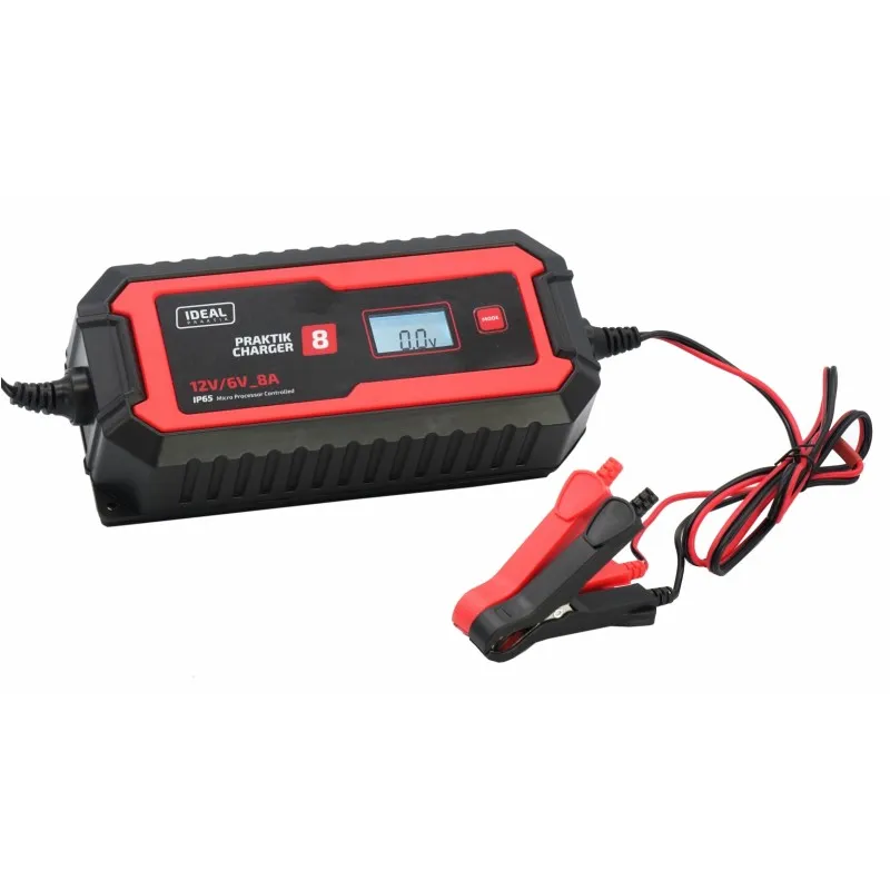 Prostownik Inteligentny Praktik Charger 8 LCD 6/12V
