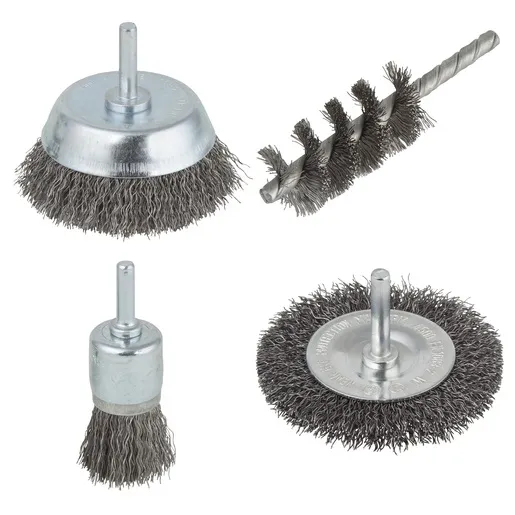 Zestaw Szczotek Drucianych 4 szt. WOLFCRAFT