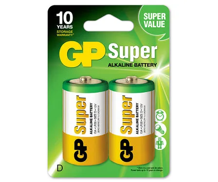 Bateria Super Alkaline LR20 D 1.5V 2 Sztuki GP BATTERY