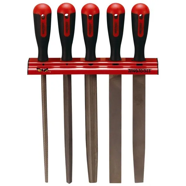 Zestaw Pilników Do Metalu 250mm Z Wieszakiem 5 szt. TENG TOOLS