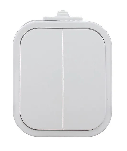 B2 Łącznik Podwójny N/T IP44 ABEX - Biały