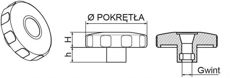 Pokrętło Gwiazdkowe Pok 04 FI 30 M6 PP 871