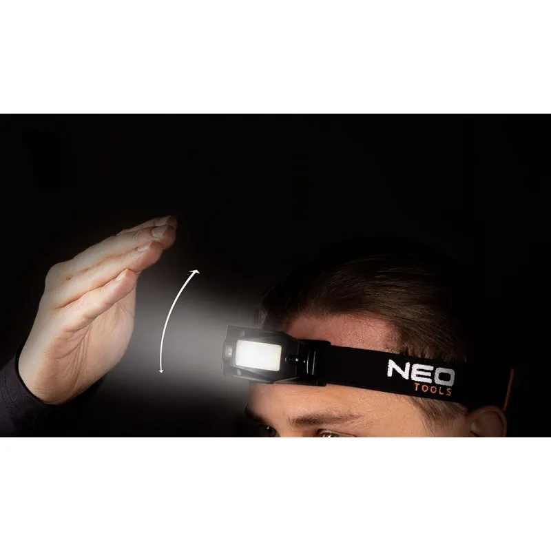 Latarka Czołowa Akumulatorowa USB 180LM Cob Led,czujnik Ruch NEO