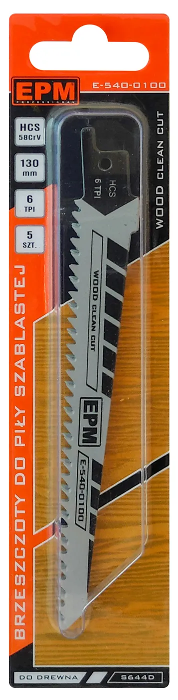 Brzeszczot Do Piły Szablastej 150mm 6TPI Drewno S644D 5 szt. EPM