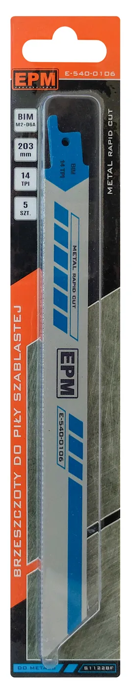 Brzeszczot Do Piły Szablastej 225mm 14TPI Metal S1122B 5 szt. EPM