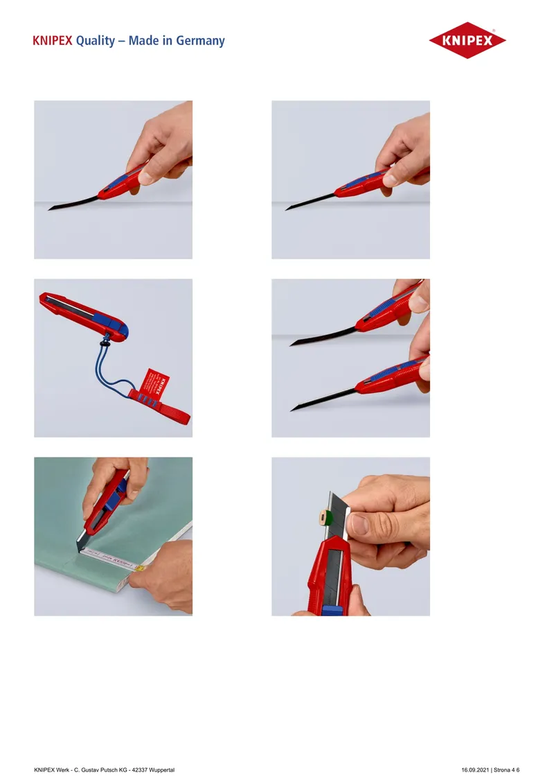 Nóż Z Ostrzem Łamanym Cutix KNIPEX