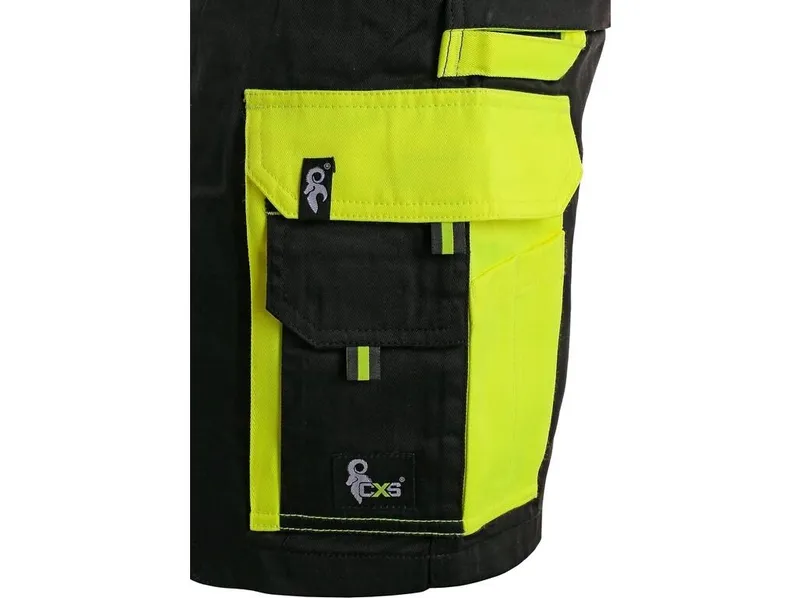 Spodnie CXS Ogrodniczki Sirius Brighton ROZM.48 - Czarno-Żółte