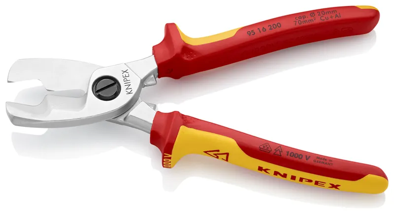 Nożyce Do Kabli Izolowane Podwójne Ostrze 200mm KNIPEX