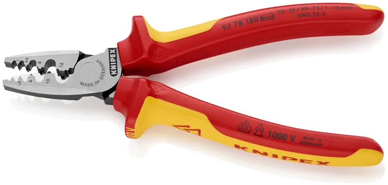 Szczypce Do Zagniatania Tulejek 180mm KNIPEX
