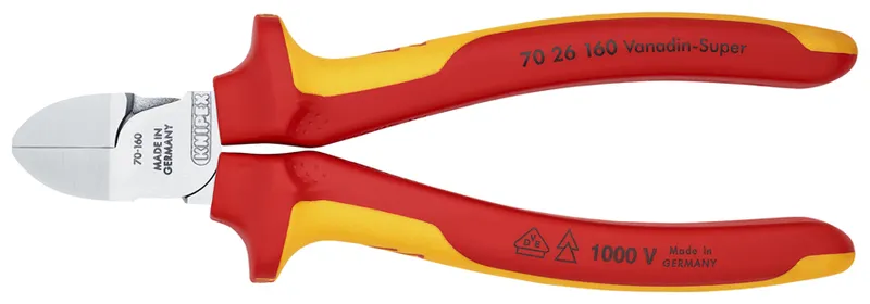 Szczypce Tnące Boczne Izolowane 160mm KNIPEX