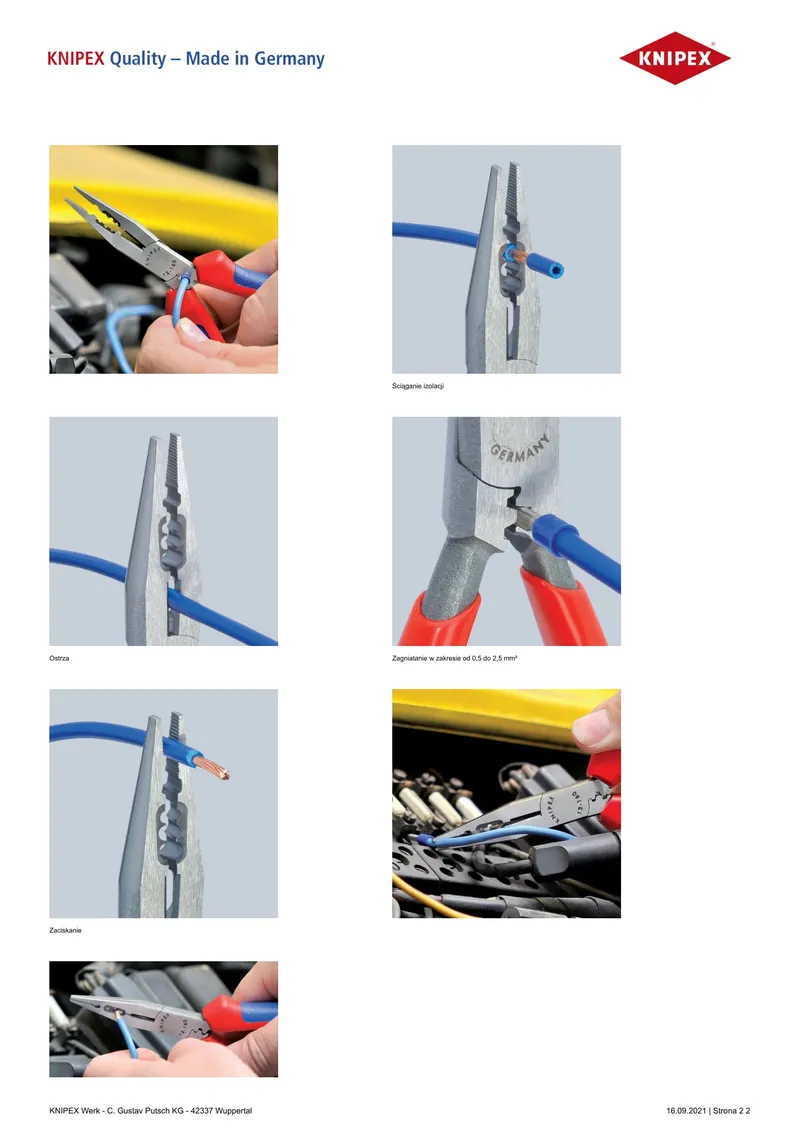 Szczypce Wydłużone Dla Elektryków 160mm KNIPEX