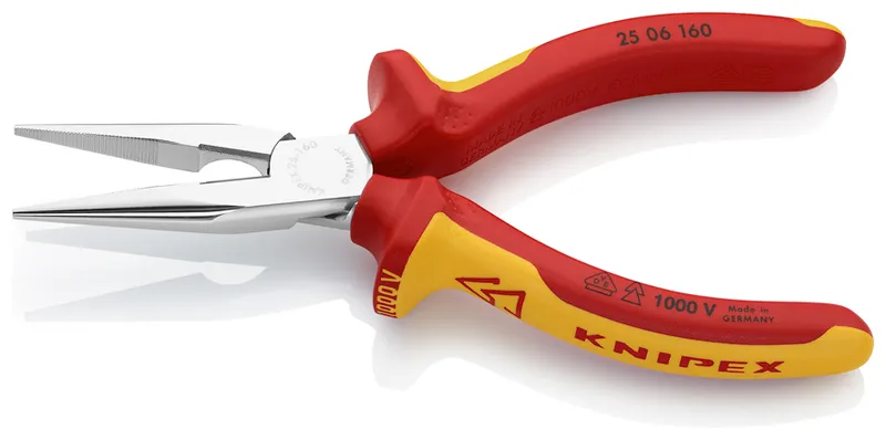 Szczypce Tnące Półokrągłe Proste Izolowane 160mm KNIPEX