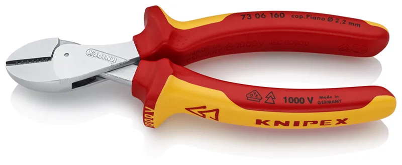 Szczypce Tnące Boczne X-Cut 160MM,WYSOKIE Przełożenie Dźwign KNIPEX
