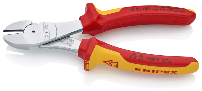 Szczypce Tnące Boczne O Zwiększonym Przełożeniu 180mm KNIPEX