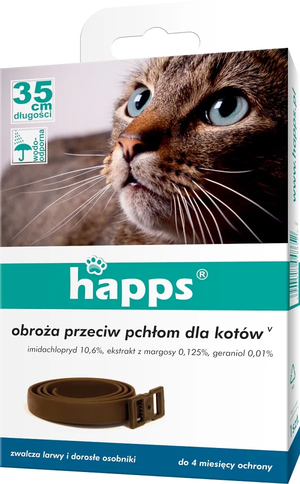 Happs Obroża Przeciw Pchłom Dla Kotów BROS