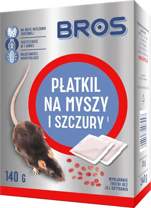 Płatki Na Myszy I Szczury 140g BROS